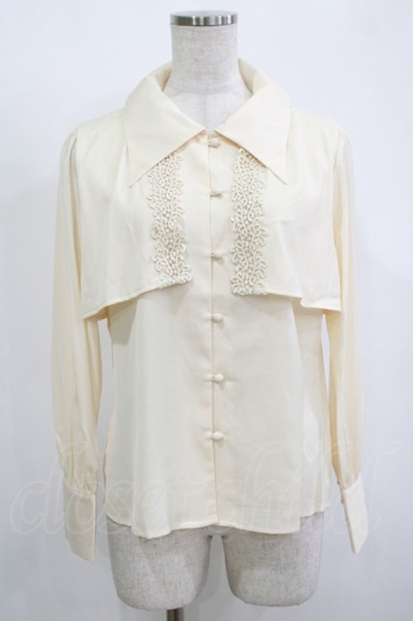 画像1: an another angelus / レース使いケープブラウス Free IVORY H-25-11-15-1049-CA-OP-NS-ZH (1)