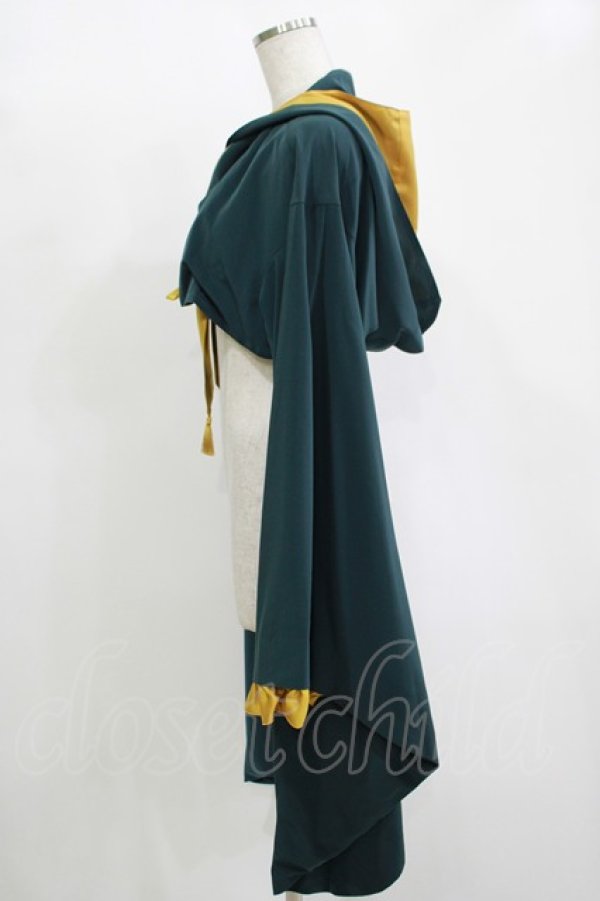 画像2: metamorphose / 【プラスサイズ】フード付き着物袖ボレロ プラスサイズ グリーン H-25-11-15-1050-ME-TO-NS-ZH (2)