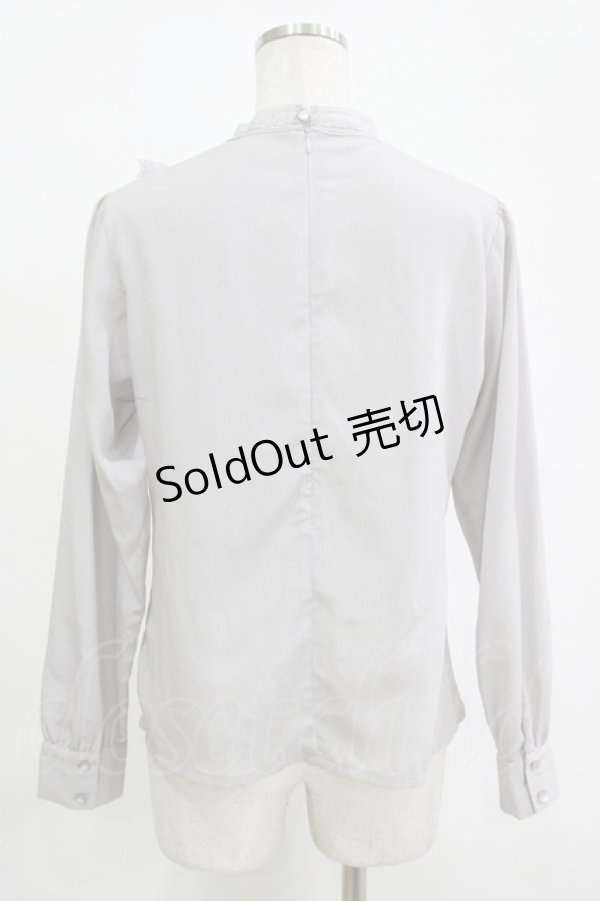 画像3: an another angelus / 立体フラワーレースヨークブラウス Free BLUE GRAY H-25-11-15-1051-CA-BL-NS-ZH (3)