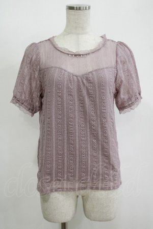 画像: axes femme / レースカットソー M ラベンダー H-25-11-15-1065-AX-TO-NS-ZH