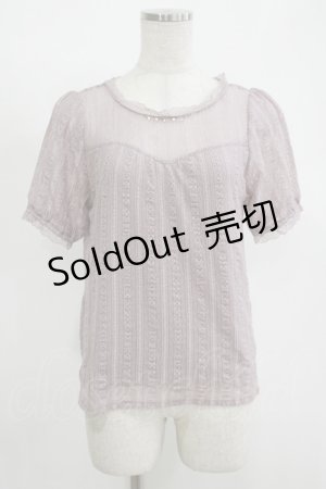 画像: axes femme / レースカットソー M ラベンダー H-25-11-15-1065-AX-TO-NS-ZH