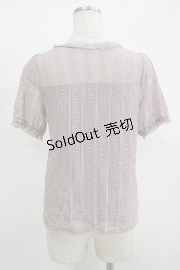 画像3: axes femme / レースカットソー M ラベンダー H-25-11-15-1065-AX-TO-NS-ZH (3)