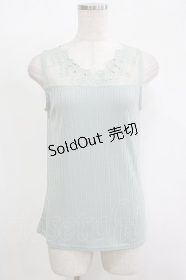 画像1: axes femme / パールレースタンク M ミント H-25-11-15-1066-AX-TO-NS-ZH (1)