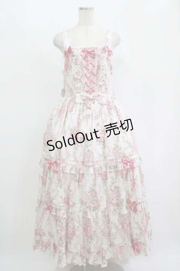 画像1: metamorphose / 【プラスサイズ】シャーロットティアードジャンパースカート プラスサイズ オフ白 H-25-11-15-1006-ME-OP-NS-ZH (1)