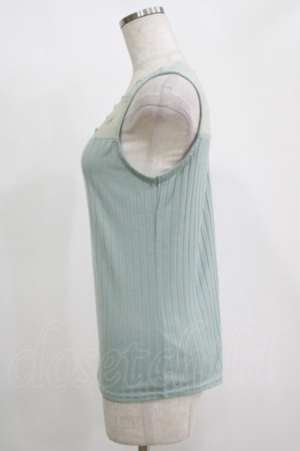 画像2: axes femme / パールレースタンク M ミント H-25-11-15-1066-AX-TO-NS-ZH (2)