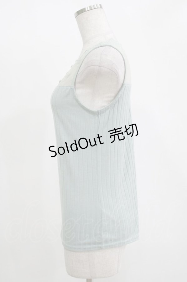 画像2: axes femme / パールレースタンク M ミント H-25-11-15-1066-AX-TO-NS-ZH (2)