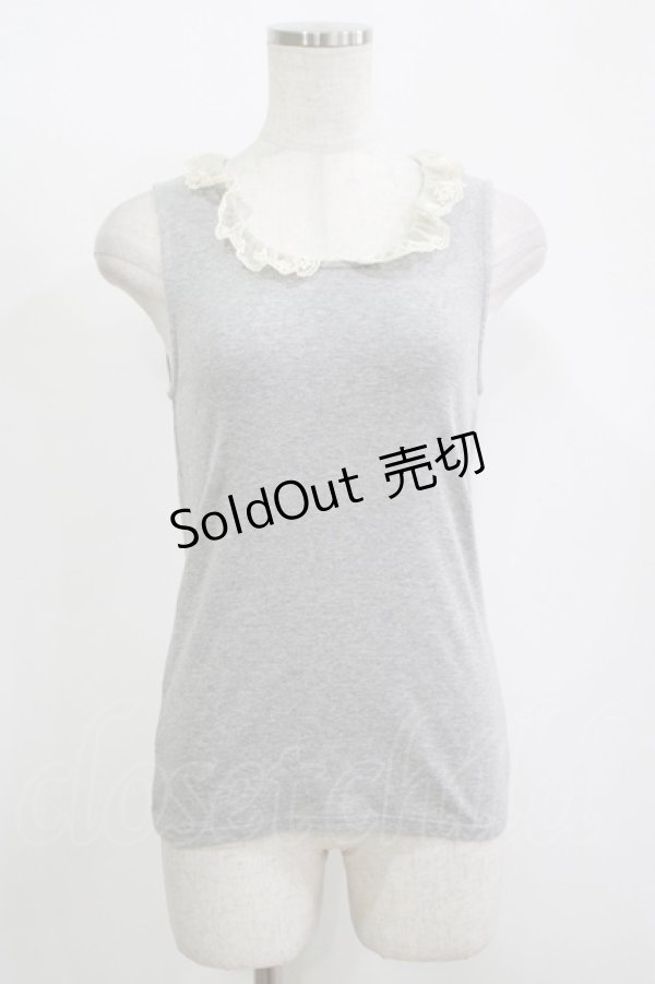 画像1: Franche Lippee / ローズレースタンク M グレー H-25-11-15-1067-LO-TO-NS-ZH (1)