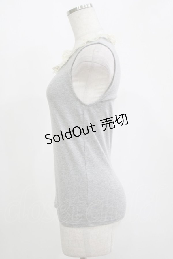 画像2: Franche Lippee / ローズレースタンク M グレー H-25-11-15-1067-LO-TO-NS-ZH (2)