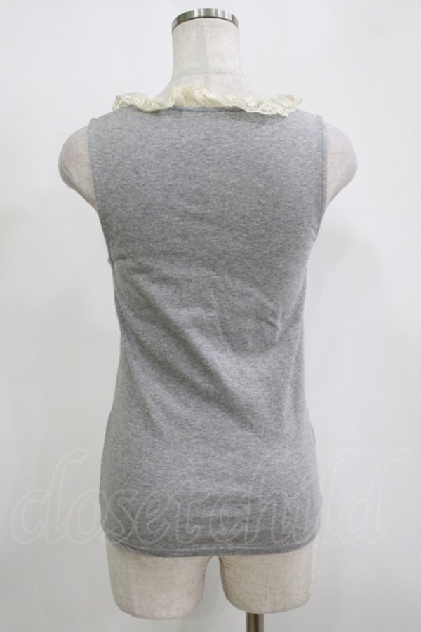 画像3: Franche Lippee / ローズレースタンク M グレー H-25-11-15-1067-LO-TO-NS-ZH (3)