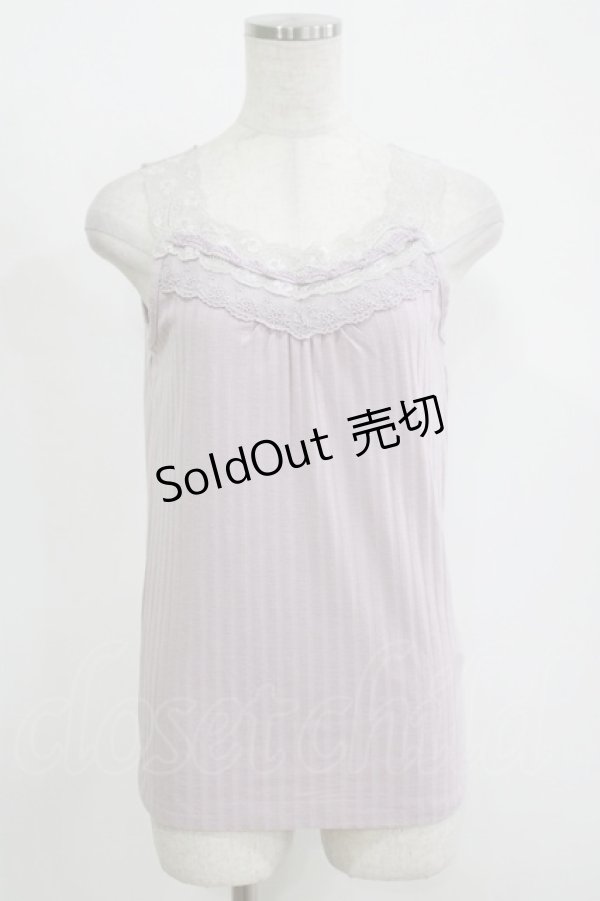 画像1: axes femme / レース使いタンク M ラベンダー H-25-11-15-1068-AX-TO-NS-ZH (1)