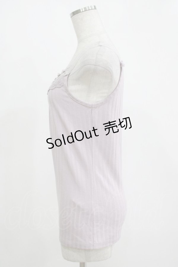 画像2: axes femme / レース使いタンク M ラベンダー H-25-11-15-1068-AX-TO-NS-ZH (2)