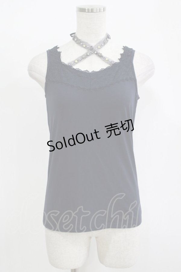 画像1: axes femme / ビジューホルタータンク M ネイビー H-25-11-15-1069-AX-TO-NS-ZH (1)