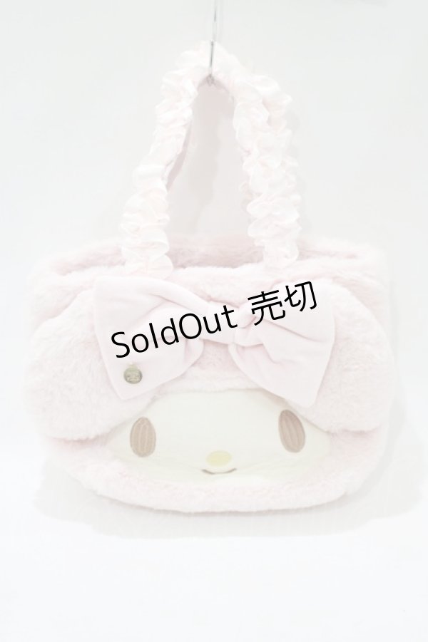 画像1: Maison de FLEUR / マイメロディ・フリルハンドルトートバッグ  ピンク H-25-11-15-1072-LO-BG-NS-ZH (1)