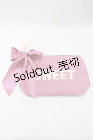 画像: Maison de FLEUR / ロゴポーチ  ピンク H-25-11-15-1073-LO-ZA-NS-ZH