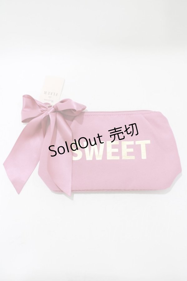 画像1: Maison de FLEUR / ロゴポーチ  ピンク H-25-11-15-1073-LO-ZA-NS-ZH (1)