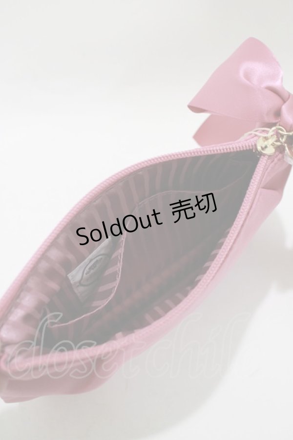 画像2: Maison de FLEUR / ロゴポーチ  ピンク H-25-11-15-1073-LO-ZA-NS-ZH (2)