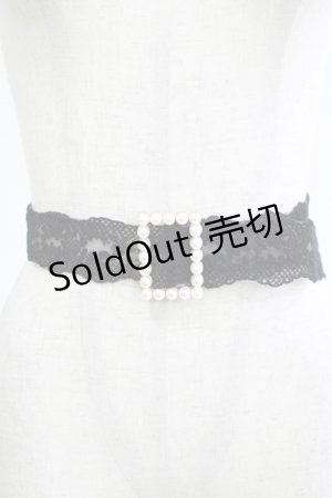 画像: axes femme / レース×PVCベルト  ブラック H-25-11-15-1075-AX-ZA-NS-ZH