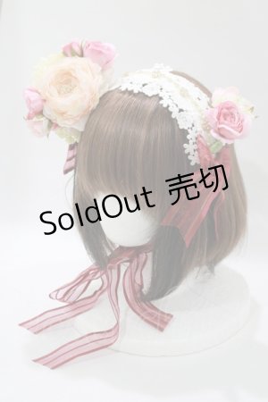 画像: BABY,THE STARS SHINE BRIGHT / Bouquet de benedictions faite uniquement pour princesse〜プリンセスがリボンで紡ぐ想いと願いの物語〜ヘッドドレス・コサージュセット  エンジ H-25-11-15-1082-BA-AC-NS-ZH