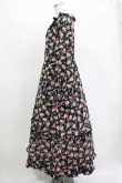 画像2: FLC / 星名桜子/2WAY花柄フリルワンピース L ブラック H-25-11-15-1007-LO-OP-NS-ZH (2)