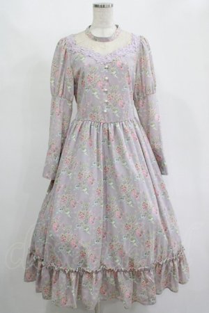 画像: Kurumi Collaboration / KRハナジゴスリーブワンピース LL ラベンダー H-25-11-15-1009-GO-OP-NS-ZH