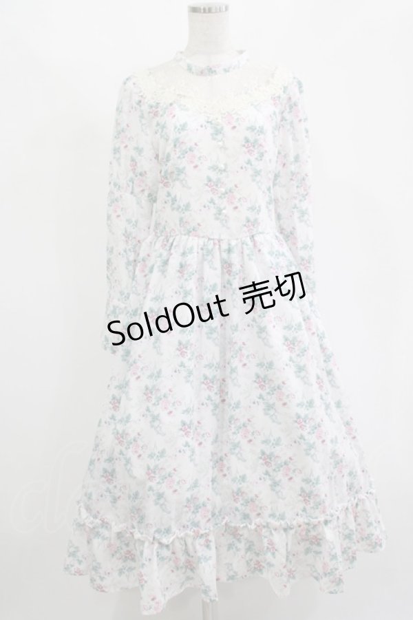 画像1: Kurumi Collaboration / KRハナジゴスリーブワンピース LL オフ H-25-11-15-1010-GO-OP-NS-ZH (1)