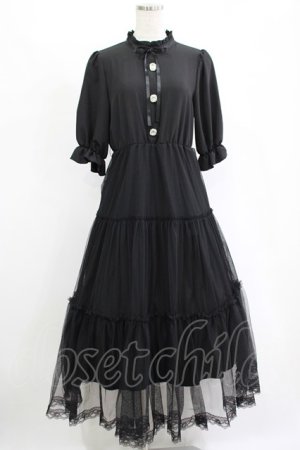 画像: Lovely Tency / 眞白ありすコラボ/チュールワンピース L ブラック H-25-11-15-1011-GO-OP-NS-ZH