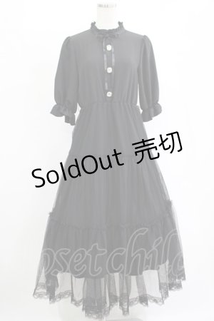 画像: Lovely Tency / 眞白ありすコラボ/チュールワンピース L ブラック H-25-11-15-1011-GO-OP-NS-ZH