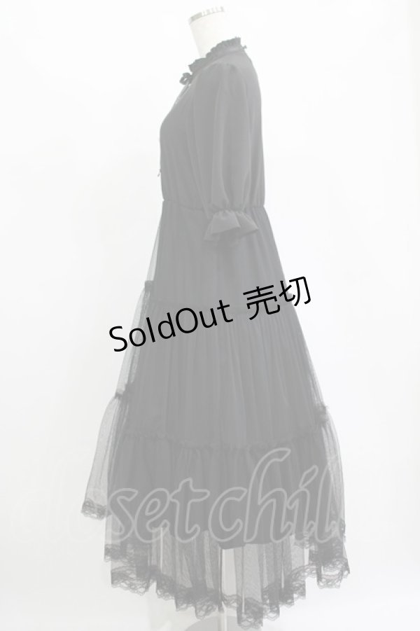 画像2: Lovely Tency / 眞白ありすコラボ/チュールワンピース L ブラック H-25-11-15-1011-GO-OP-NS-ZH (2)
