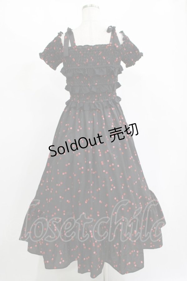 画像3: Ank Rouge / Cherryシャーリングロングワンピース M ブラック H-25-11-15-1016-CA-OP-NS-ZH (3)