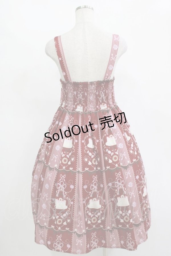 画像3: axes femme kawaii / お菓子柄ジャンパースカート M ワイン H-25-11-15-1002-AX-OP-NS-ZH (3)