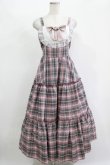 画像1: Lovely Tency / 眞白ありすコラボ/チェックジャンパースカート L ピンク H-25-11-15-1019-GO-OP-NS-ZH (1)