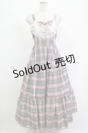 画像: Lovely Tency / 眞白ありすコラボ/チェックジャンパースカート L ピンク H-25-11-15-1019-GO-OP-NS-ZH