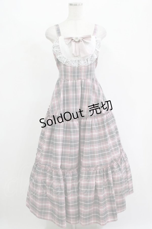 画像1: Lovely Tency / 眞白ありすコラボ/チェックジャンパースカート L ピンク H-25-11-15-1019-GO-OP-NS-ZH (1)