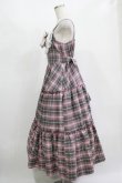 画像2: Lovely Tency / 眞白ありすコラボ/チェックジャンパースカート L ピンク H-25-11-15-1019-GO-OP-NS-ZH (2)