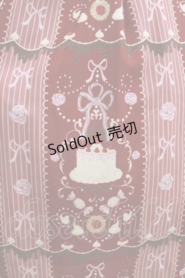 画像4: axes femme kawaii / お菓子柄ジャンパースカート M ワイン H-25-11-15-1002-AX-OP-NS-ZH (4)