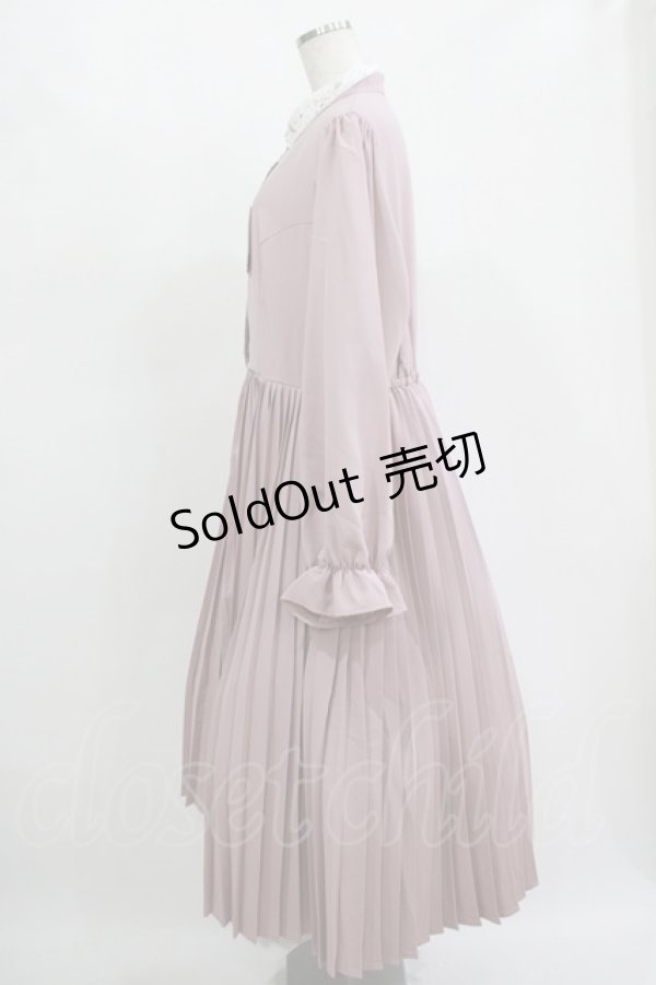 画像2: m petit by misako / AM*レースエリプリーツワンピース LL ピンク H-25-11-15-1023-LO-OP-NS-ZH (2)