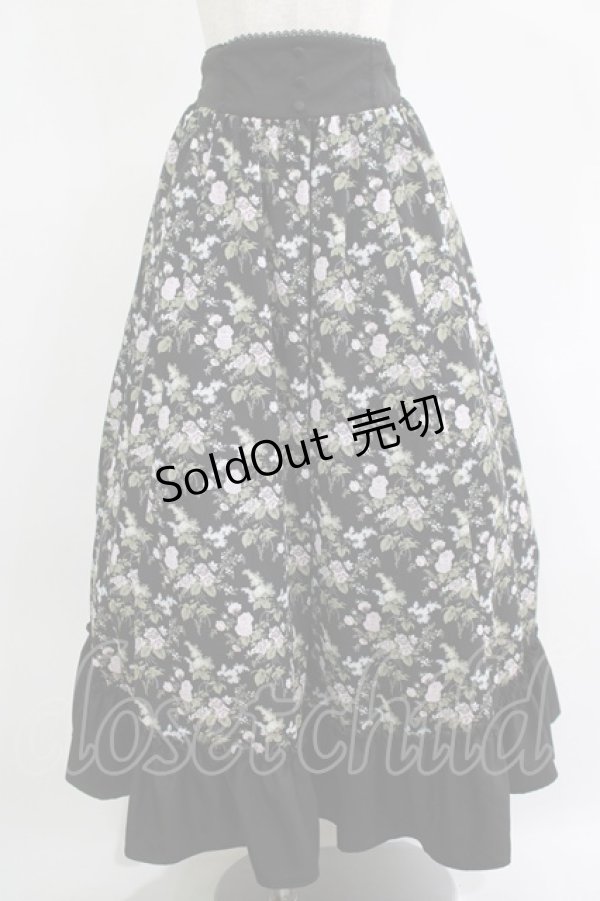 画像1: Kurumi Collaboration / KRハナガラHWフレアSK L ブラック H-25-11-15-1026-GO-SK-NS-ZH (1)