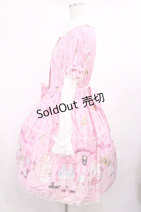 画像2: metamorphose / お部屋柄ワンピ‐ス Free ピンク H-25-11-15-005-ME-OP-NS-ZH (2)