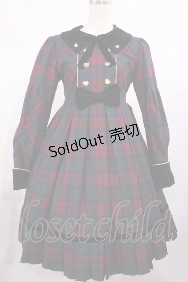 画像1: Angelic Pretty / Modern StudentワンピースSet Free ワイン H-25-11-15-006-AP-OP-NS-ZH (1)