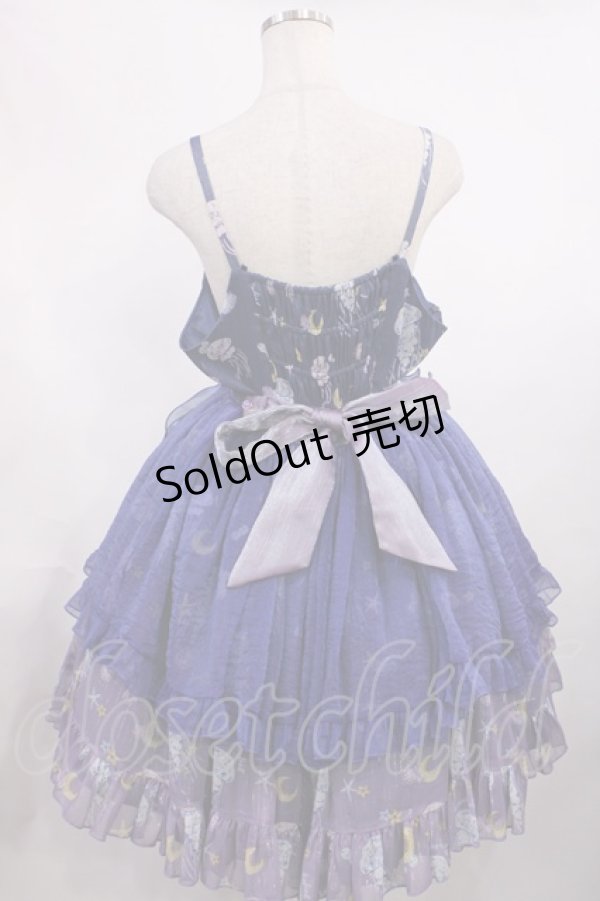 画像2: 猫 花 （海外ロリータブランド） / ジャンパースカート L ブルー H-25-11-15-009-LO-OP-NS-ZH (2)