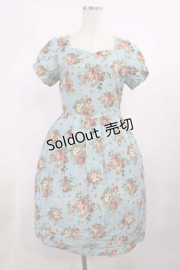 画像1: F&A / 花柄ワンピース Free Blue H-25-11-15-015-LO-OP-NS-ZH (1)