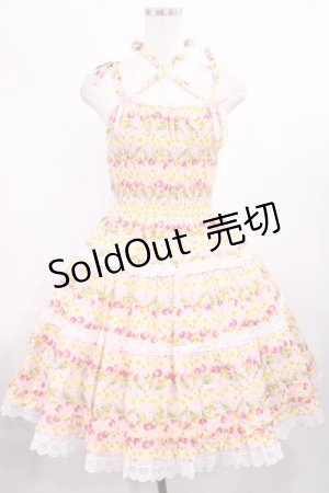 画像: Angelic Pretty / チェリー柄サンドレス Free ピンク H-25-11-15-002-AP-OP-NS-ZH