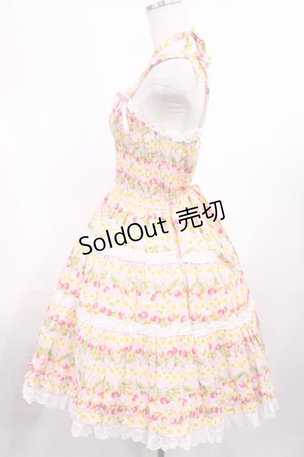 画像2: Angelic Pretty / チェリー柄サンドレス Free ピンク H-25-11-15-002-AP-OP-NS-ZH (2)