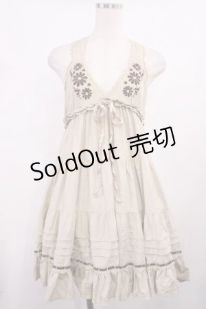 画像: LIZ LISA / ホルターリボンワンピース Free ベージュ H-25-11-15-022-LO-OP-NS-ZH