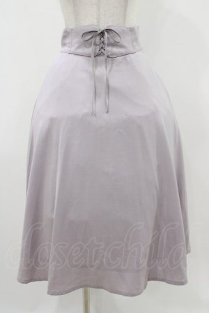 画像: F&A / フロントレースアップフレアースカート Free lavender H-25-11-16-1028-LO-SK-NS-ZH