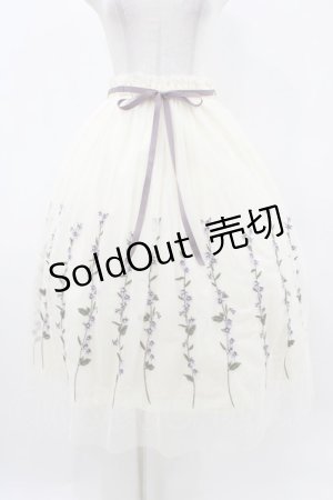 画像: an another angelus / スミレ刺繍チュールスカート Free OFF WHITE H-25-11-16-1029-CA-SK-NS-ZH