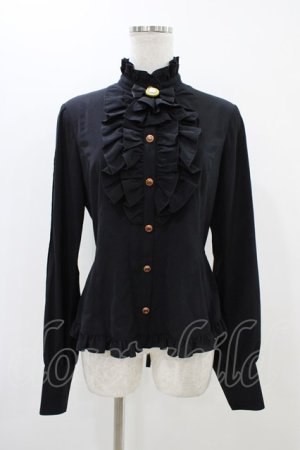 画像: metamorphose / スタンドカラービショップスリーブブラウス サイズ1 ブラック H-25-11-16-1034-ME-BL-NS-ZH