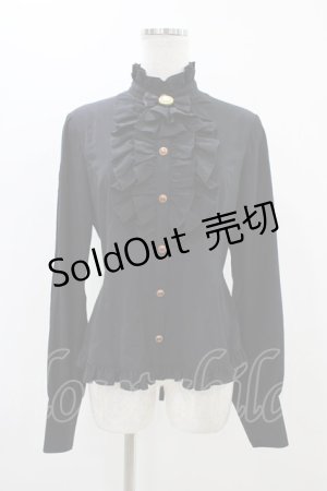 画像: metamorphose / スタンドカラービショップスリーブブラウス サイズ1 ブラック H-25-11-16-1034-ME-BL-NS-ZH