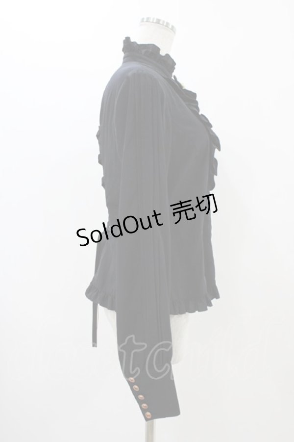 画像3: metamorphose / スタンドカラービショップスリーブブラウス サイズ1 ブラック H-25-11-16-1034-ME-BL-NS-ZH (3)