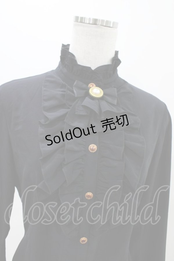 画像4: metamorphose / スタンドカラービショップスリーブブラウス サイズ1 ブラック H-25-11-16-1034-ME-BL-NS-ZH (4)